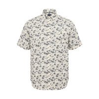 NORTH LATITUDE - Linen Palm Tree SS Shirt Off White