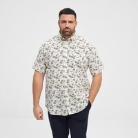 NORTH LATITUDE - Linen Palm Tree SS Shirt Off White