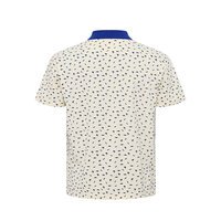 NORTH LATITUDE - Shark Pattern Stretch Cotton Polo Off White