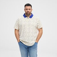 NORTH LATITUDE - Shark Pattern Stretch Cotton Polo Off White