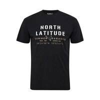 NORTH LATITUDE - Summer Paradise Print Tee Black