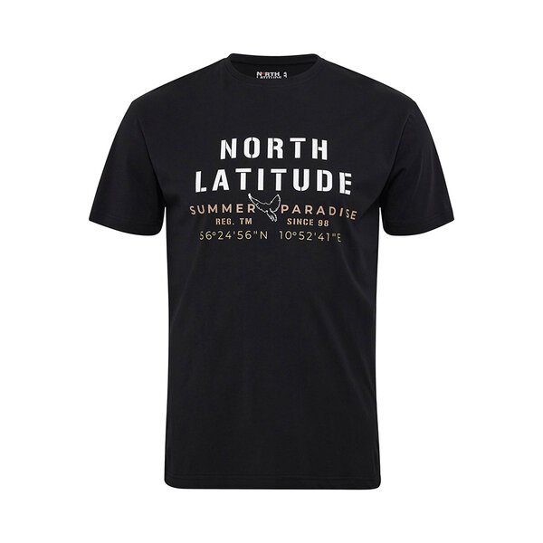 NORTH LATITUDE - Summer Paradise Print Tee Black-shop-by-brands-Beggs Big Mens Clothing - Big Men's fashionable clothing and shoes