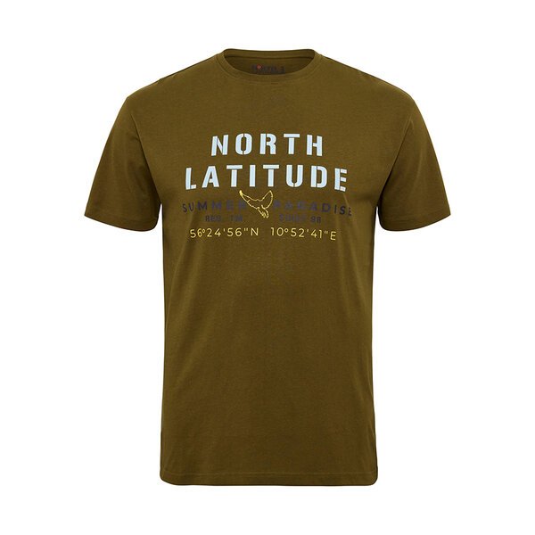 NORTH LATITUDE - Summer Paradise Print Tee Army Green-shop-by-brands-Beggs Big Mens Clothing - Big Men's fashionable clothing and shoes