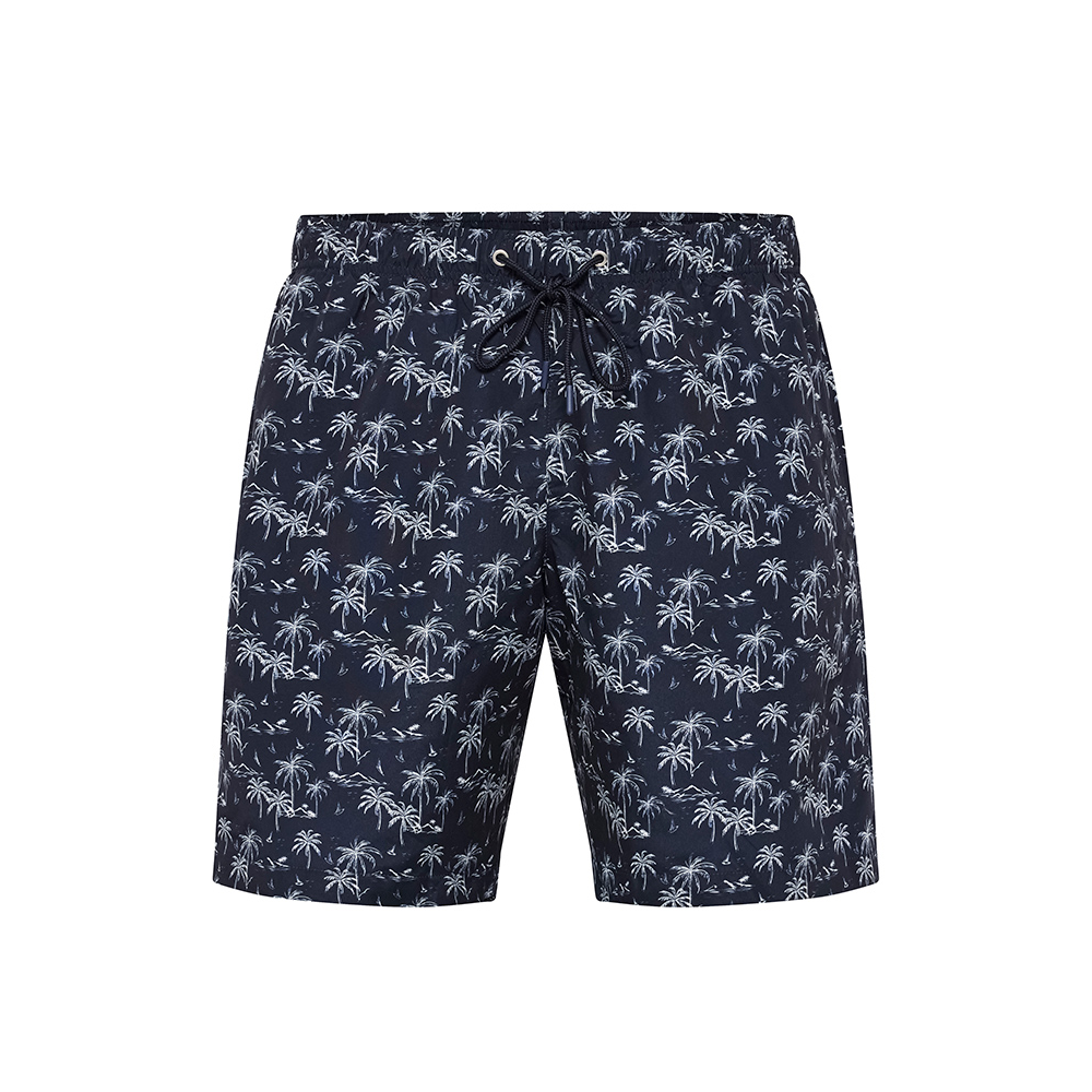 NORTH LATITUDE - Night Sky Palm Tree Print Swim Tog Navy