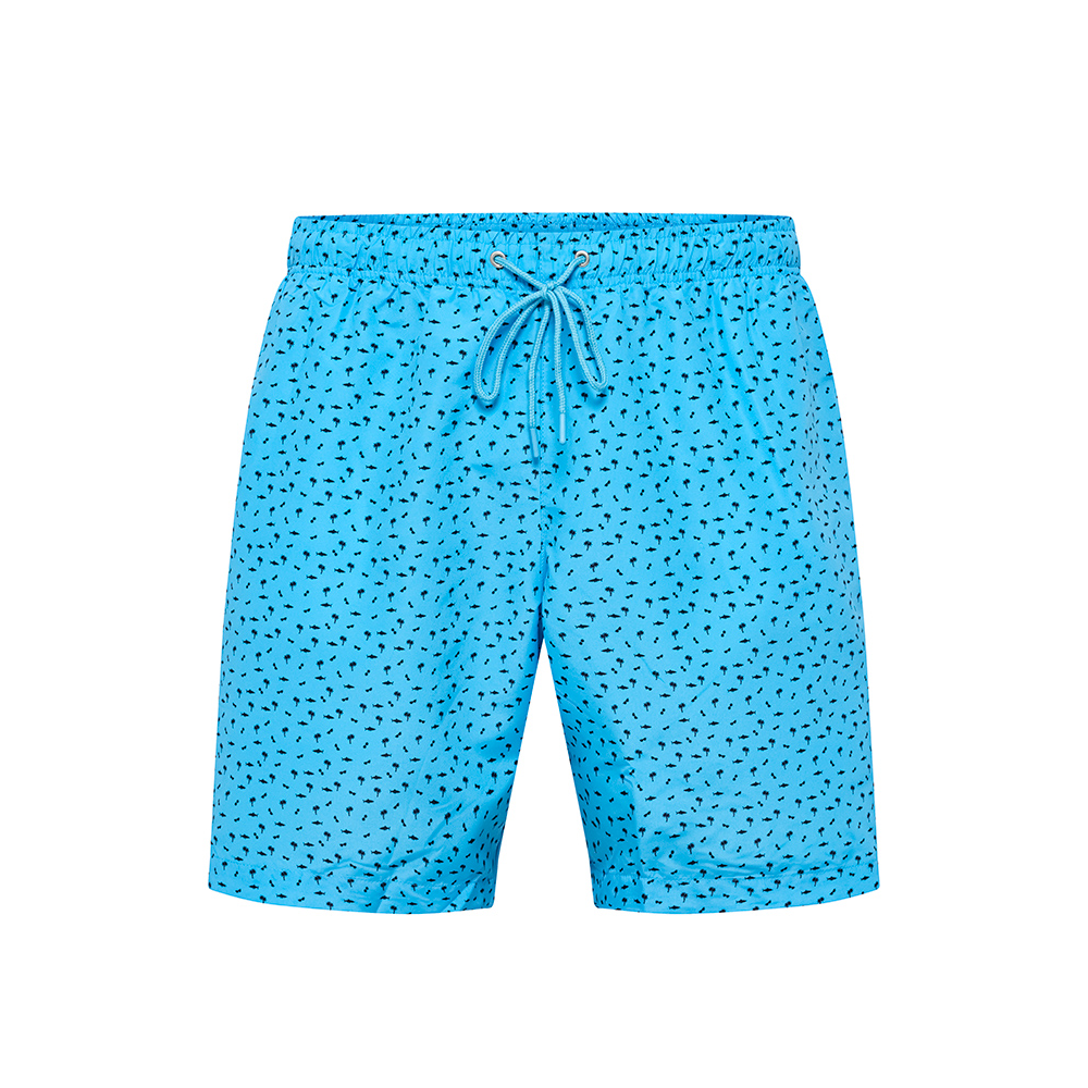 NORTH LATITUDE - Shark Print Swim Tog Turquoise