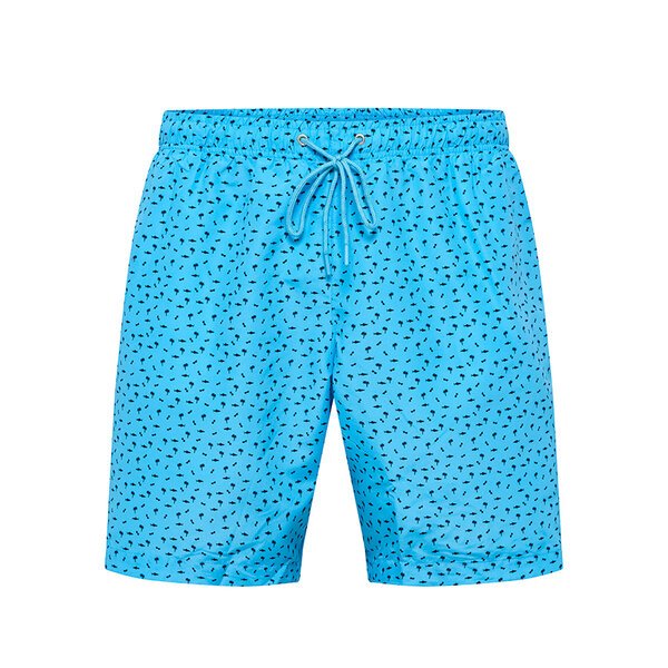 NORTH LATITUDE - Shark Print Swim Tog Turquoise-shop-by-brands-Beggs Big Mens Clothing - Big Men's fashionable clothing and shoes