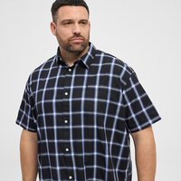 NORTH LATITUDE - Checked Cotton Shirt Extra Long Body Black