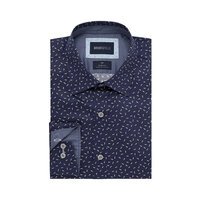 BROOKSFIELD - Luxe Cotton Small Leaf Pattern Navy