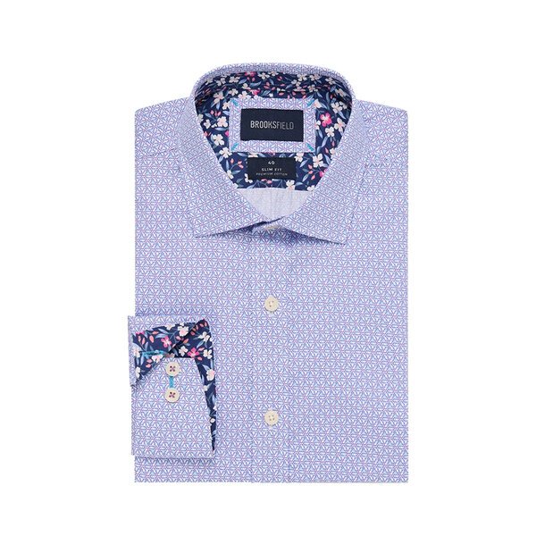 BROOKSFIELD - Stretch Cotton Abstract Pattern Lilac-shop-by-brands-Beggs Big Mens Clothing - Big Men's fashionable clothing and shoes