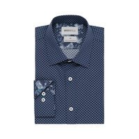 BROOKSFIELD - Stretch Cotton Diamond Pattern Navy