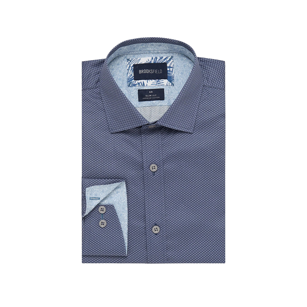 BROOKSFIELD - Luxe Cotton Small Geo Pattern Grey