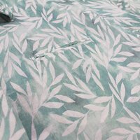 BERLIN - Linen Faded Leaf Print SS Shirt Green