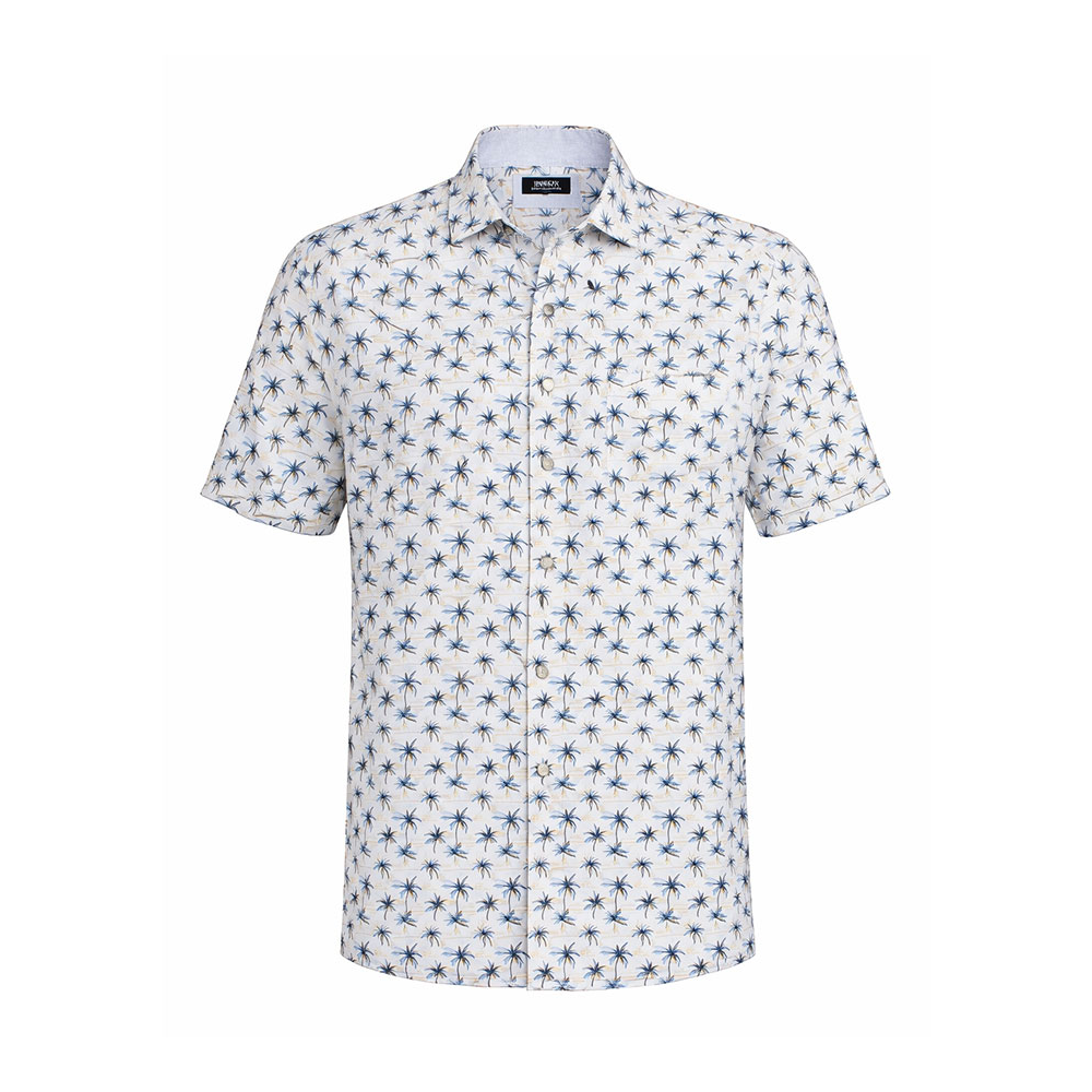 BERLIN - Linen Palm Tree Print SS Shirt Multi