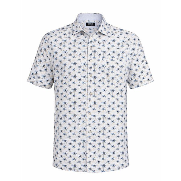 BERLIN - Linen Palm Tree Print SS Shirt Multi-shop-by-brands-Beggs Big Mens Clothing - Big Men's fashionable clothing and shoes