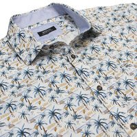 BERLIN - Linen Palm Tree Print SS Shirt Multi