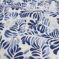 BERLIN - Linen Palm Leaf Print SS Shirt Navy White