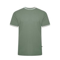 KAM - Textured Tee With Contrast Neck Green