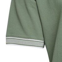 KAM - Textured Tee With Contrast Neck Green