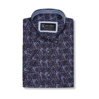 KAM - Floral Pattern Premium Cotton SS Shirt