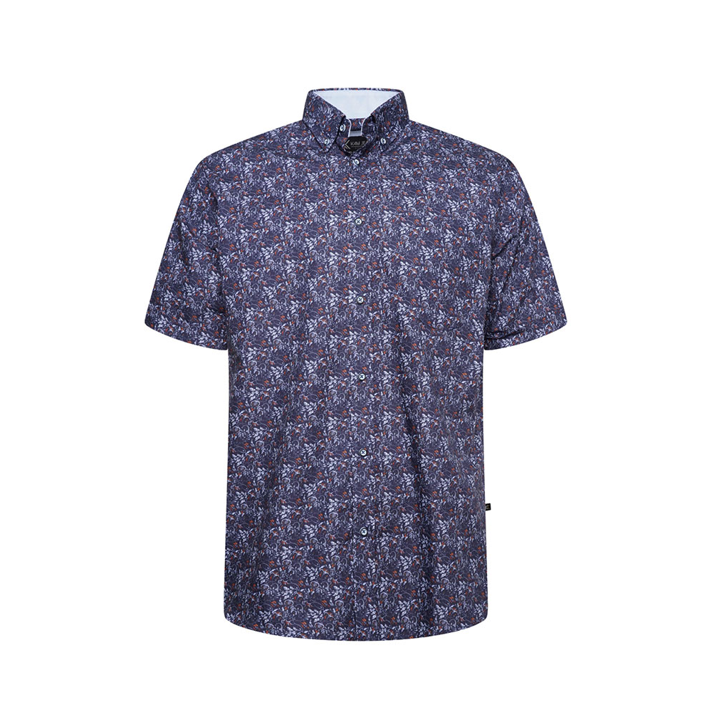 KAM - Floral Pattern Premium Cotton SS Shirt