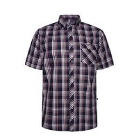 KAM - Classic Check Cotton SS Shirt Navy