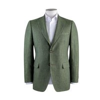 REMBRANDT - Lyon Olive Green Linen Blazer