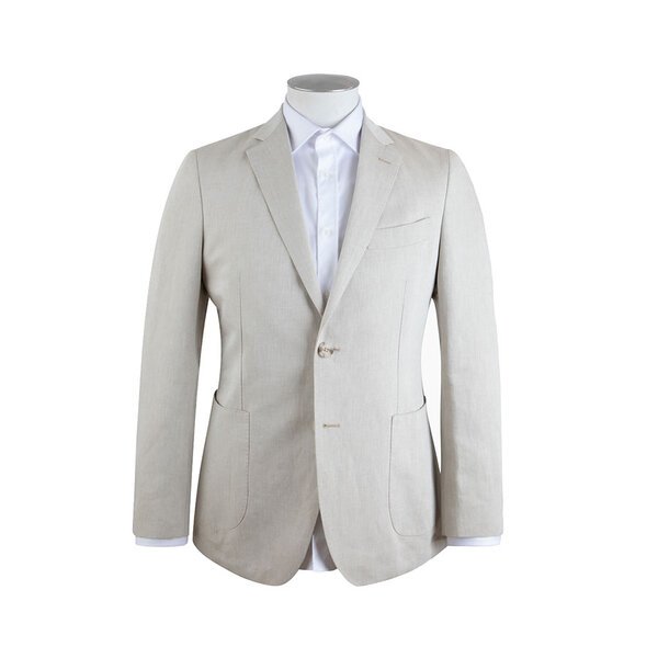 REMBRANDT - Malta Beige Linen Cotton Jacket-shop-by-brands-Beggs Big Mens Clothing - Big Men's fashionable clothing and shoes
