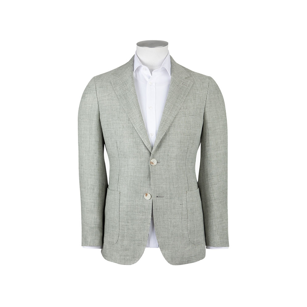 REMBRANDT - Malta Pistachio Green Houndstooth Blazer