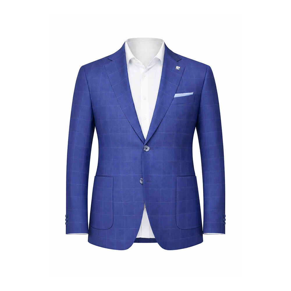 Savile Row - Classic Navy Window Pane Check Sports Coat