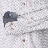 Casa Moda Geo Pattern LS Shirt Beige