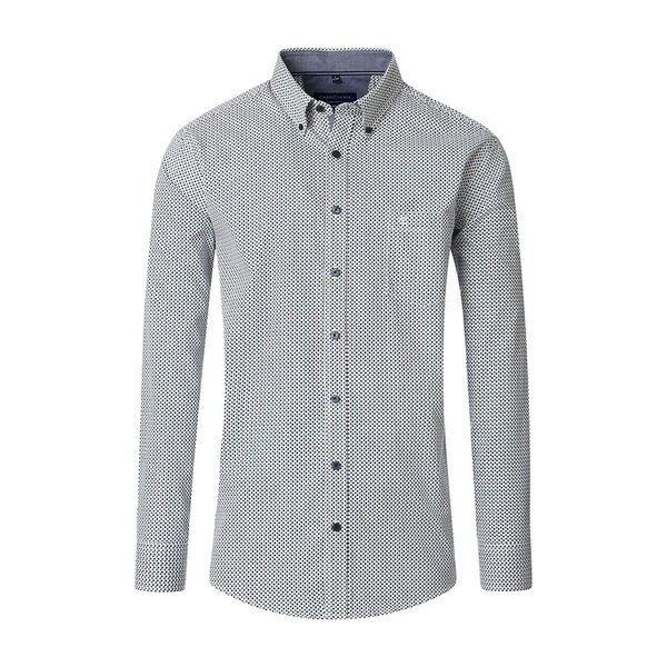Casa Moda Diamond Pattern LS Shirt Petrol-shop-by-brands-Beggs Big Mens Clothing - Big Men's fashionable clothing and shoes
