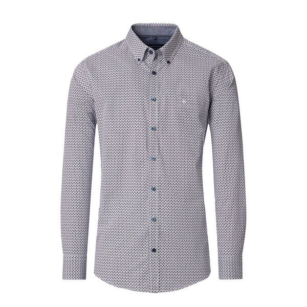 CASA MODA - Diamond Pattern LS Shirt-shop-by-brands-Beggs Big Mens Clothing - Big Men's fashionable clothing and shoes