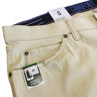 Club of Comfort - Henry 5 Pocket Stretch Cotton Trouser Yellowstone