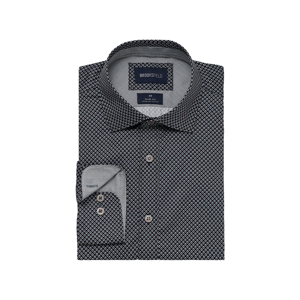 BROOKSFIELD - Luxe Printed Shirt Black