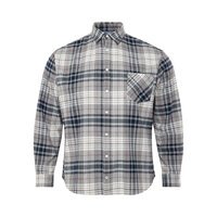 NORTH LATITUDE - Brushed Cotton Check Shirt Grey