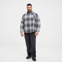 NORTH LATITUDE - Brushed Cotton Check Shirt Grey