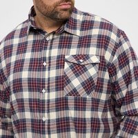 NORTH LATITUDE - Brushed Cotton Check Shirt Bordeaux
