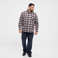 NORTH LATITUDE - Brushed Cotton Check Shirt Bordeaux