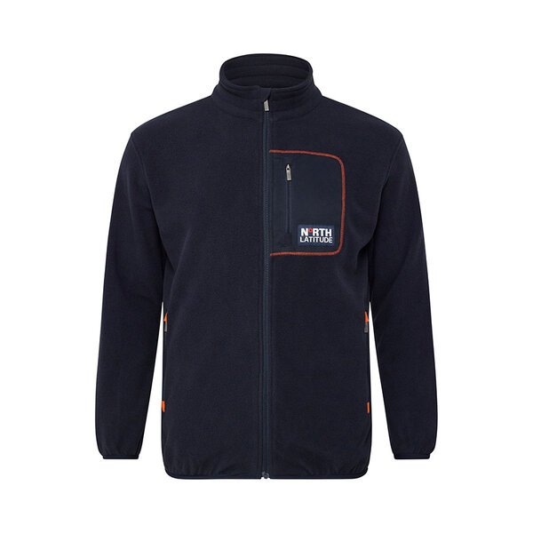 NORTH LATITUDE - Fleece Chest pocket Jacket Navy-shop-by-brands-Beggs Big Mens Clothing - Big Men's fashionable clothing and shoes