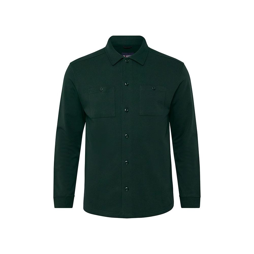 NORTH LATITUDE - Cotton Over Shirt Twin Pocket Bottle Green