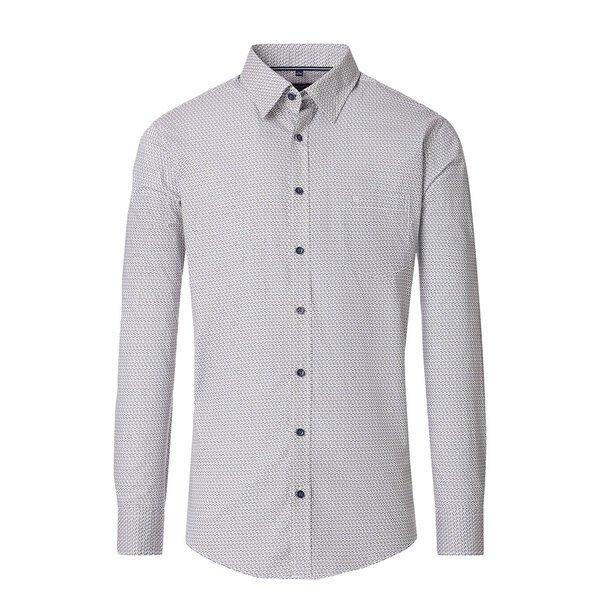 Casa Moda Abstract Pattern LS Shirt Blue-shop-by-brands-Beggs Big Mens Clothing - Big Men's fashionable clothing and shoes