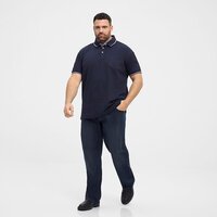 NORTH LATITUDE - Pique Polo Contrast Striped Collar Night Sky