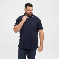 NORTH LATITUDE - Pique Polo Contrast Striped Collar Night Sky