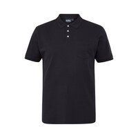 NORTH LATITUDE - Structured Textured Polo Black