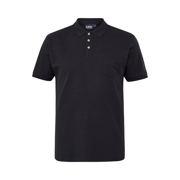 NORTH LATITUDE - Structured Textured Polo Black-shop-by-brands-Beggs Big Mens Clothing - Big Men's fashionable clothing and shoes