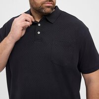 NORTH LATITUDE - Structured Textured Polo Black