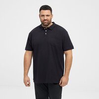 NORTH LATITUDE - Structured Textured Polo Black