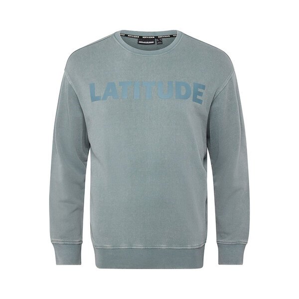 NORTH LATITUDE - Cotton Printed Crew Neck Sweater Pale Mint-shop-by-brands-Beggs Big Mens Clothing - Big Men's fashionable clothing and shoes