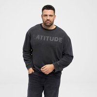 NORTH LATITUDE - Cotton Printed Crew Neck Sweater Black