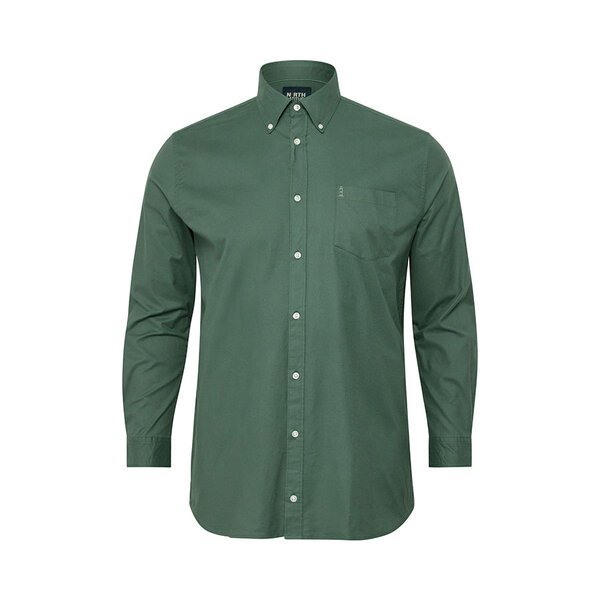 NORTH LATITUDE - Oxford Weave LS Stretch Shirt Green-shop-by-brands-Beggs Big Mens Clothing - Big Men's fashionable clothing and shoes